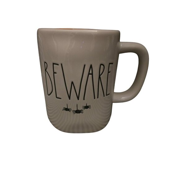 NWT Rae Dunn Halloween Beware Spider Icon Coffee Mug - Picture 1 of 10